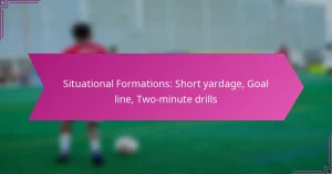 Situational Formations: Short yardage, Goal line, Two-minute drills