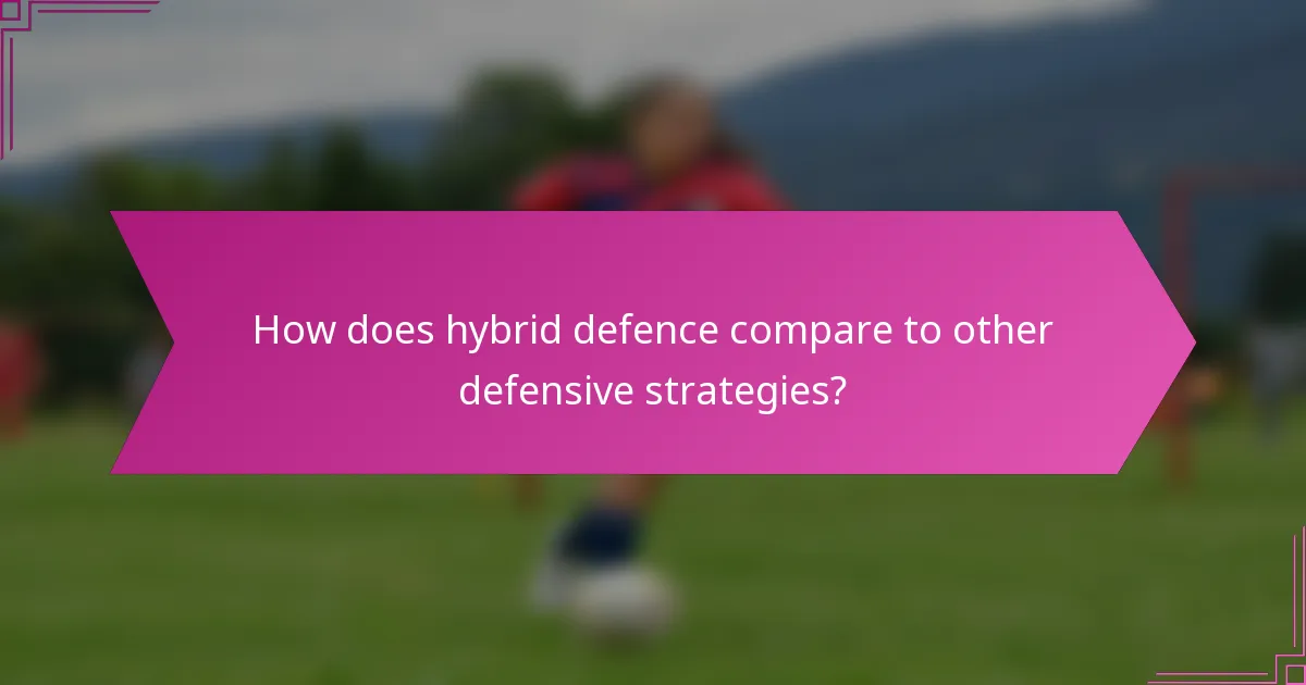 How does hybrid defence compare to other defensive strategies?