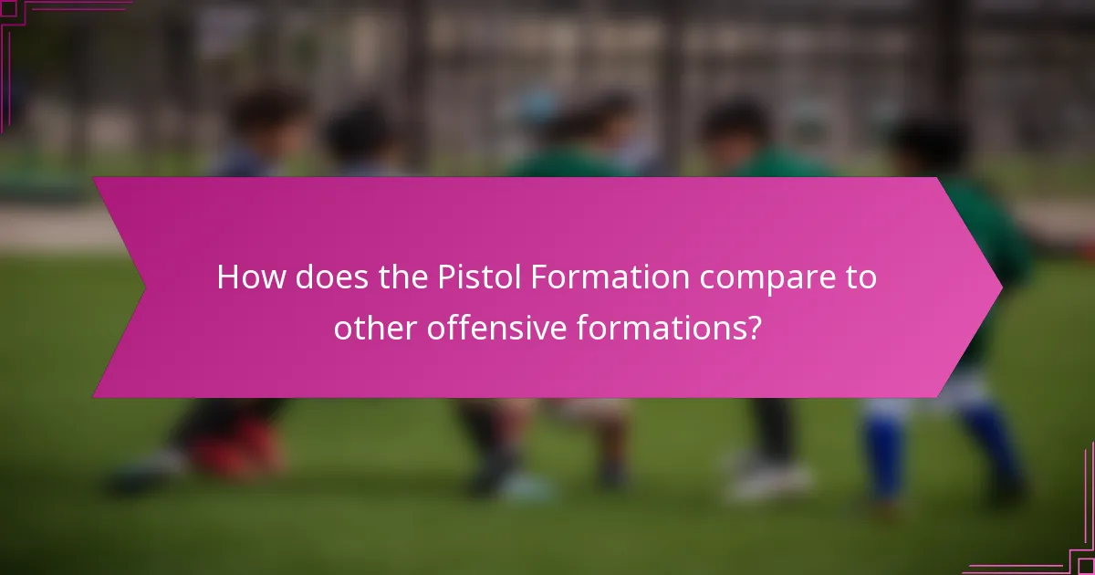 How does the Pistol Formation compare to other offensive formations?
